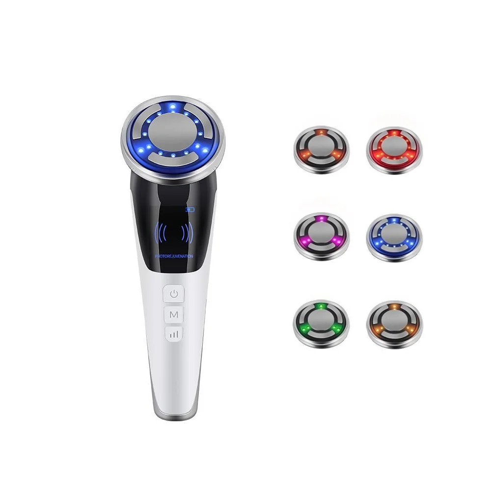 

6 in 1 EMS Face Lifting Massager LED Photon Anti Aging Skin Tighten Firm Skin Care Tool Facial Beauty Device Improve Absorption