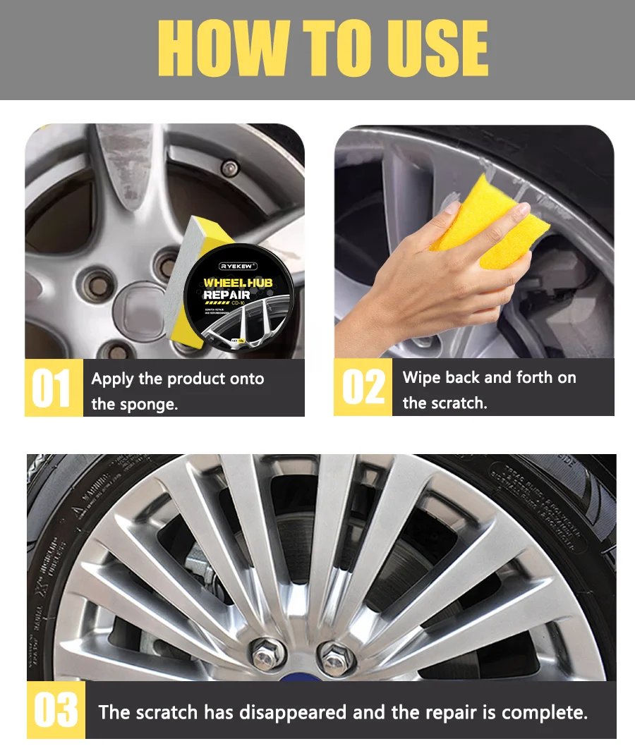 Metal Polish for Car Wheels - Mirror Finish Rim Restorer - Remove Oxidation & Tarnish - Bring Back Factory Shine to Alloy Rims - view 6
