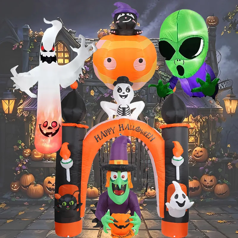 

Хэллоуин надувные игрушки фестиваль украшения встроенный светодиодный реквизит надувная модель открытый двор орнамент вечерние садовый декор