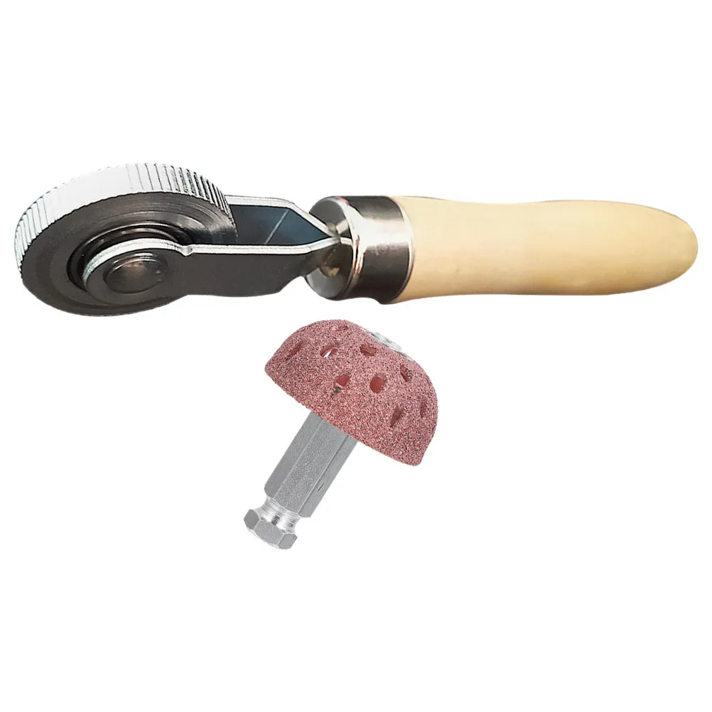 

1Set Tire Repair Tool Universal Patch Rollers Pressure Wheel with Wooden Rake Grinding Heads for Efficient Vehicle Tire Repair