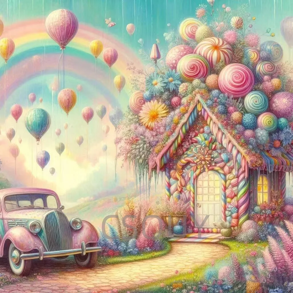 

Candy House Kit 100% Fairy Dust Square 5D Drill Full Diy Diamond Painting Cross Stitch Crystal Embroidery Mosaic Decor Needlewor