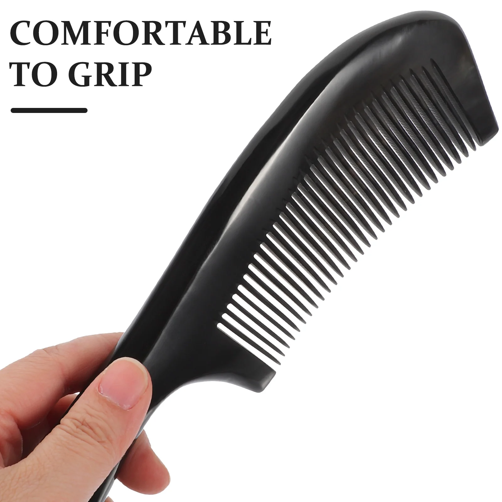 Black Buffalo Horn Comb Combs for Men Natural Ox Household Hair Horns Home Massage Miss Scraping