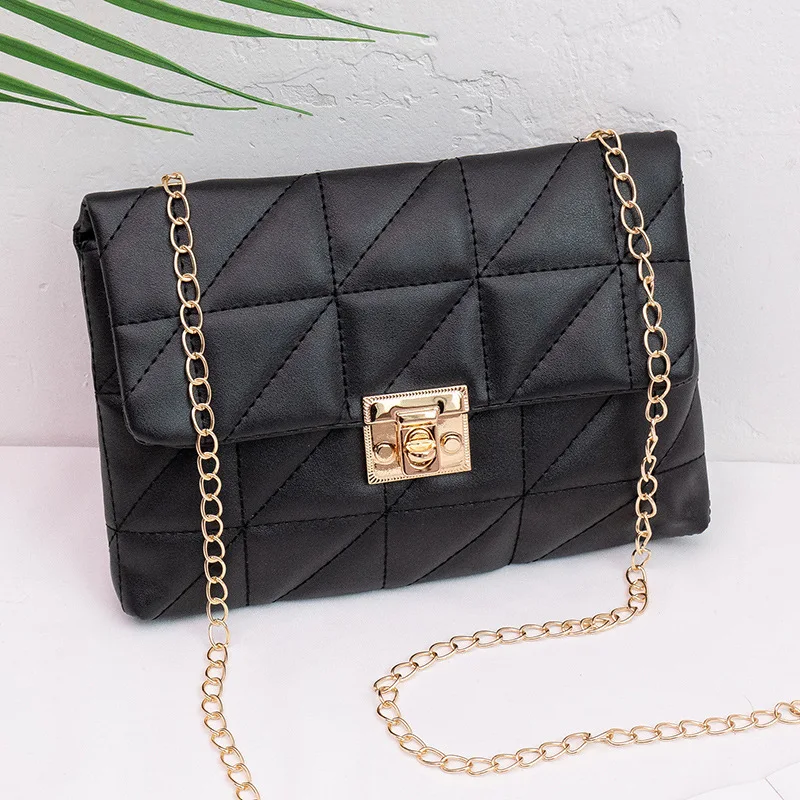 

Women's Bag Embroidered Square Lock Chain Small Square Shoulder Messenger Bag Casual Mobile Phone Gift Designer Bags Luxury