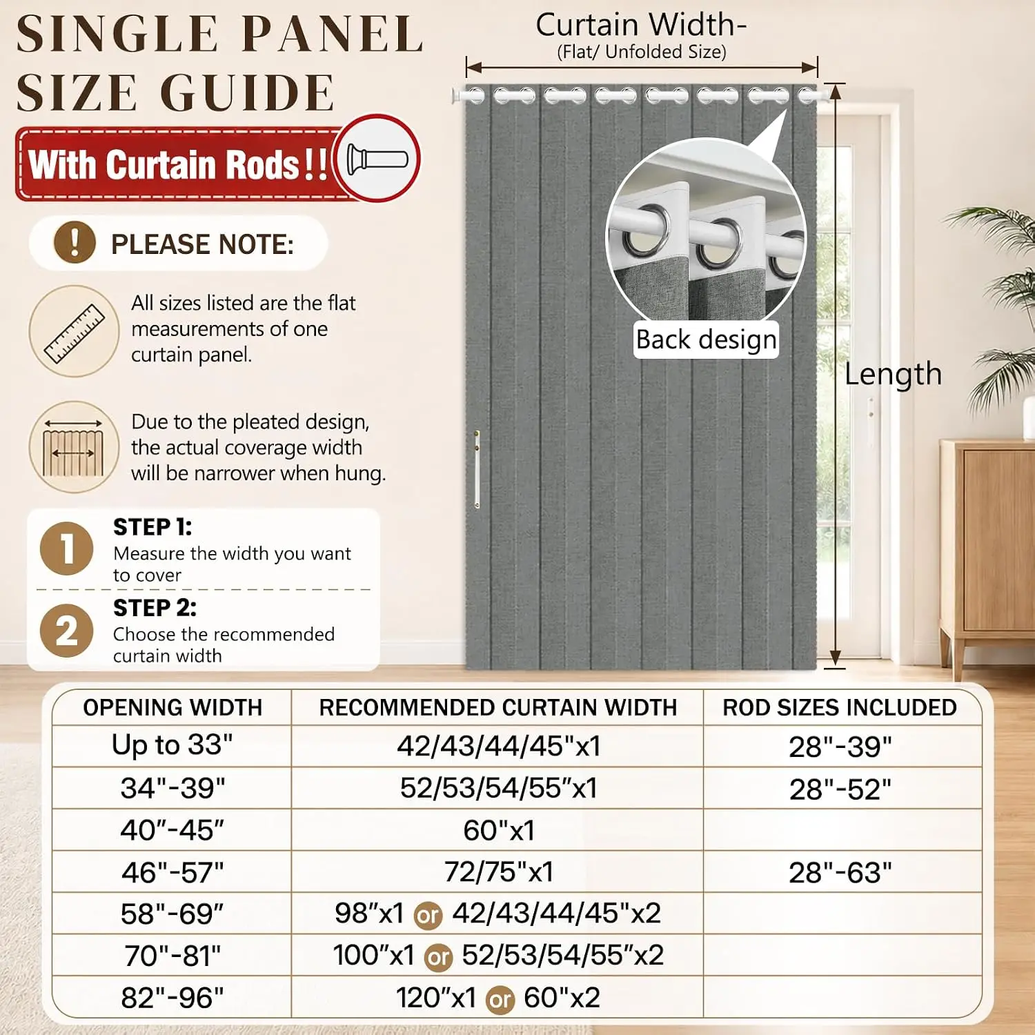 Blackout Accordion Door Curtain, Magnetic Folding Door Curtain, Thermal Insulated Privacy Room Divider for Closet Bedroom