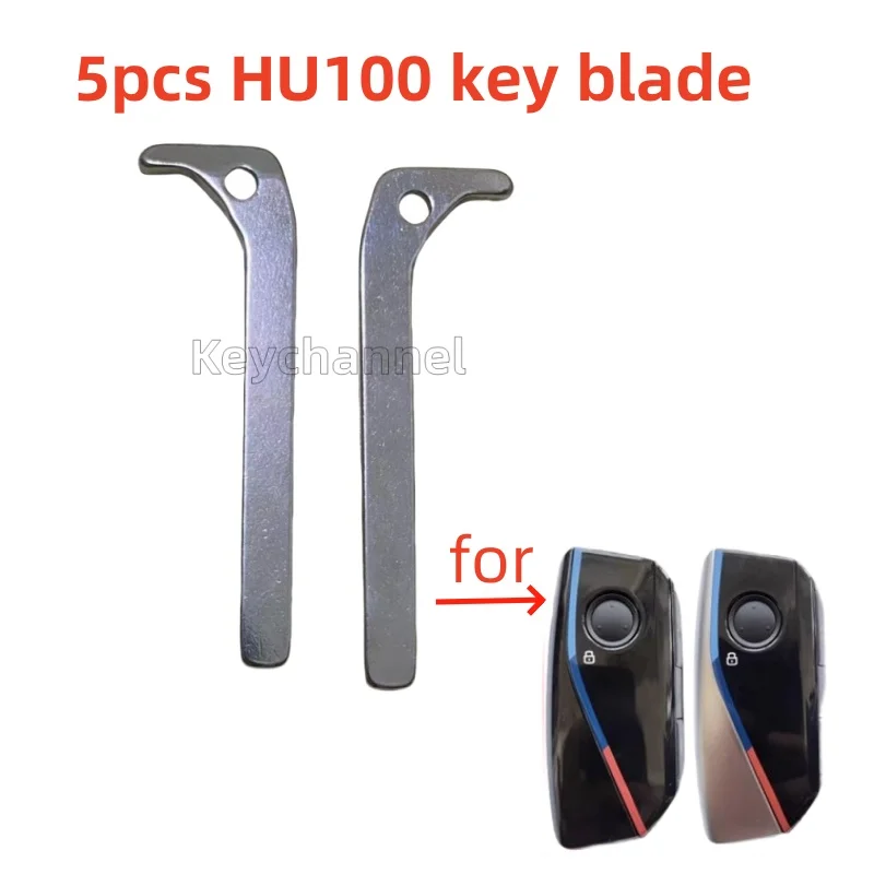 

5pcs/lot Car Key Blade Uncut Metal Smart Remote Blank HU100 Emergency Key Blade for BMW X1 X7 IX7 XM Smart Remote G classis