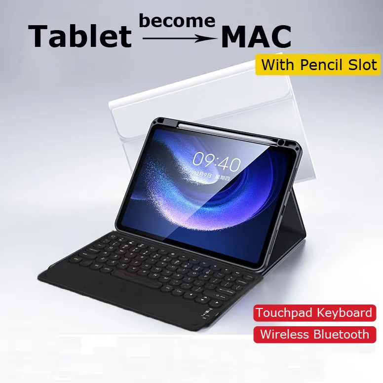 For Honor Pad 10 2025 12.1inch Honor Tablet 10 12.1Inch for HonorPad 9 12.1 HEY2-W09 Magnetic Flip Stand KeyBoard Case and Mouse