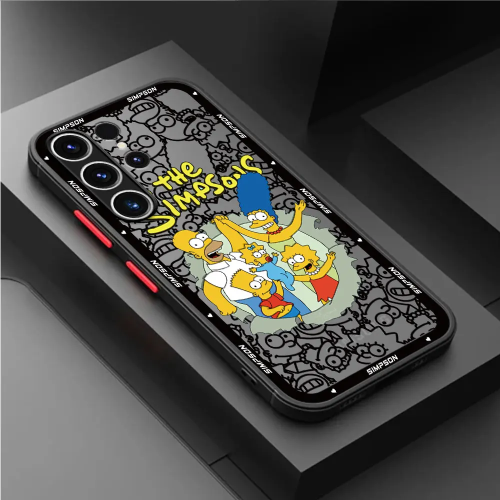 Comic Disney Simpsons Case for Samsung Galaxy A33 A73 A23 A14 A72 A22 A32 A52 5G A53 A54 A34 A13 A24 Soft Matte Cover 