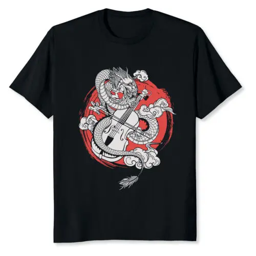 NEW LIMITED Violin Fiddle Violinist Chinese Dragon Musician Orchestra T-Shirt