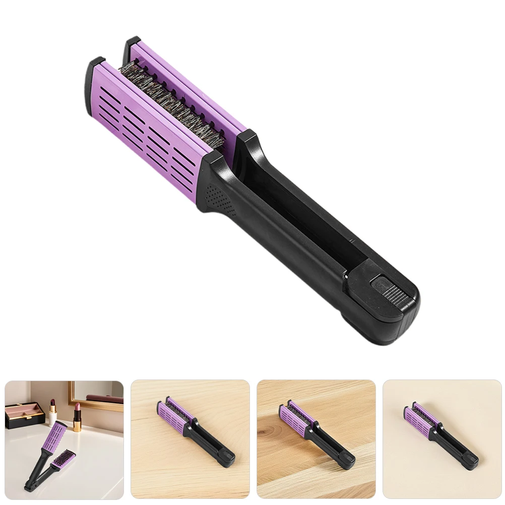 

V-Shaped Straightening Brush Soft Bristles Portable Styling Tool Smooth Frizz-Free Travel Dual Sided Clamp Comb Lightweight