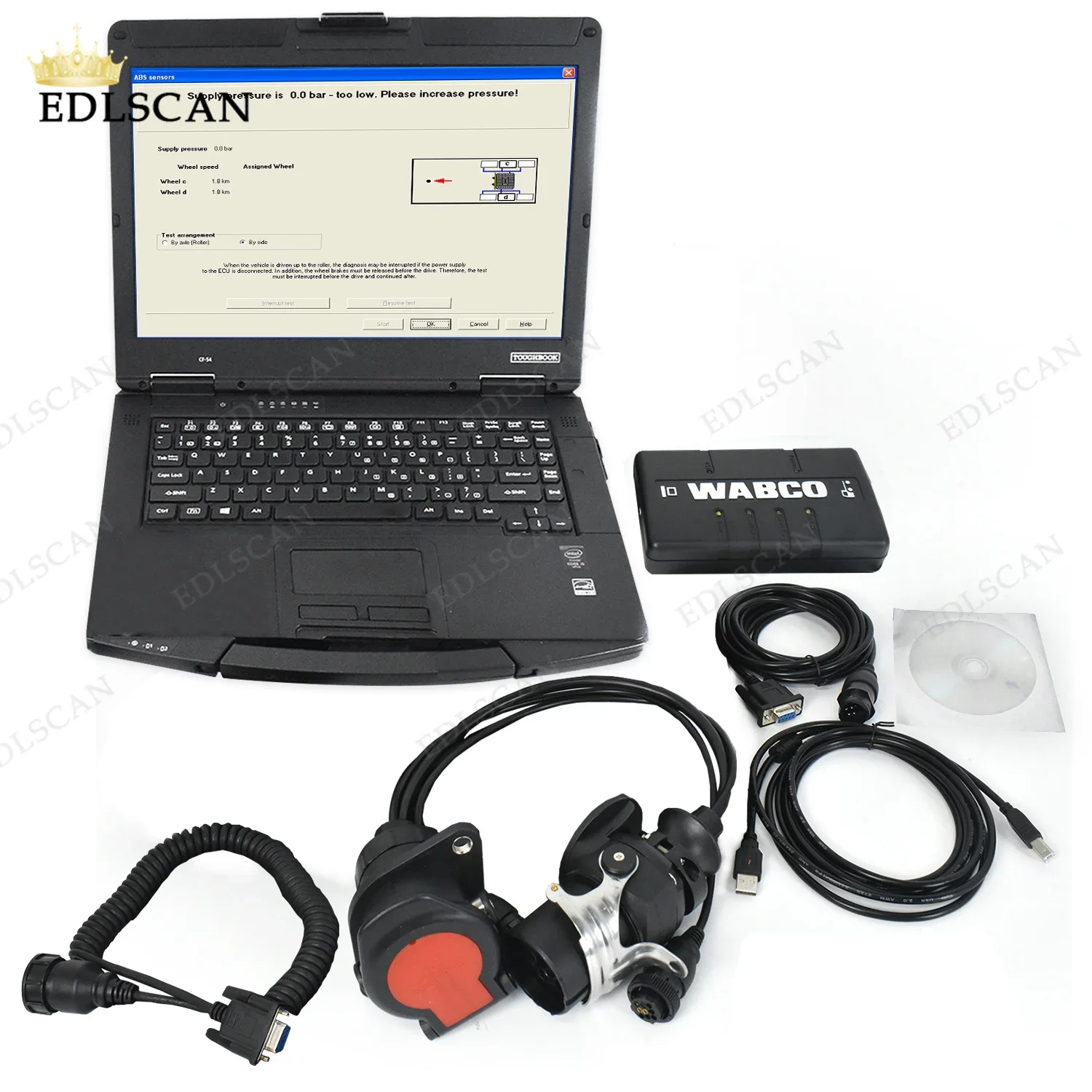 CarScan Heavy Duty CF54 laptop SCANNER TOOL TRUCK DIAGNOSTIC INTERFACE FOR WABCO TRAILER DIAGNOSTIC Scanner KIT(WDI) CF19 laptop