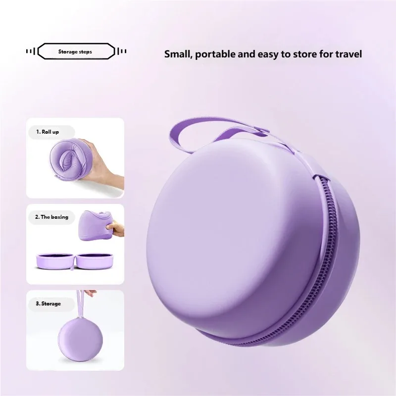 Travel U Shaped Neck Support Pillow Memory Foam Slow Rebound Adjustable Nap Pillow for Lunchtime Breaks and Travel