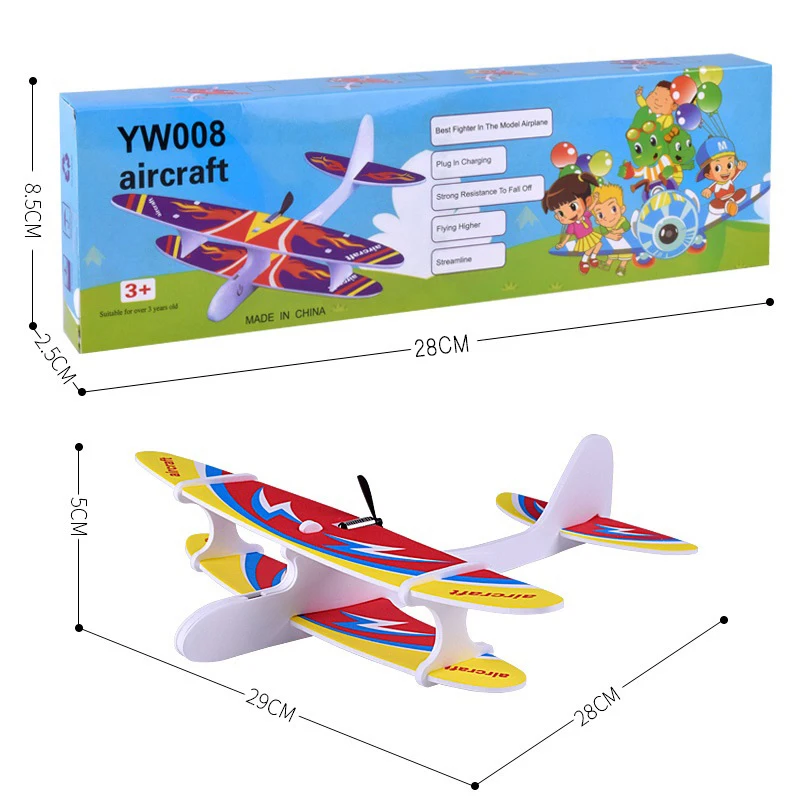 Hot Electric Foam Gliding Aircraft Flying Toys Hand Throwing Glider Plane Park Outdoor Toy For Children Airplanes Gift