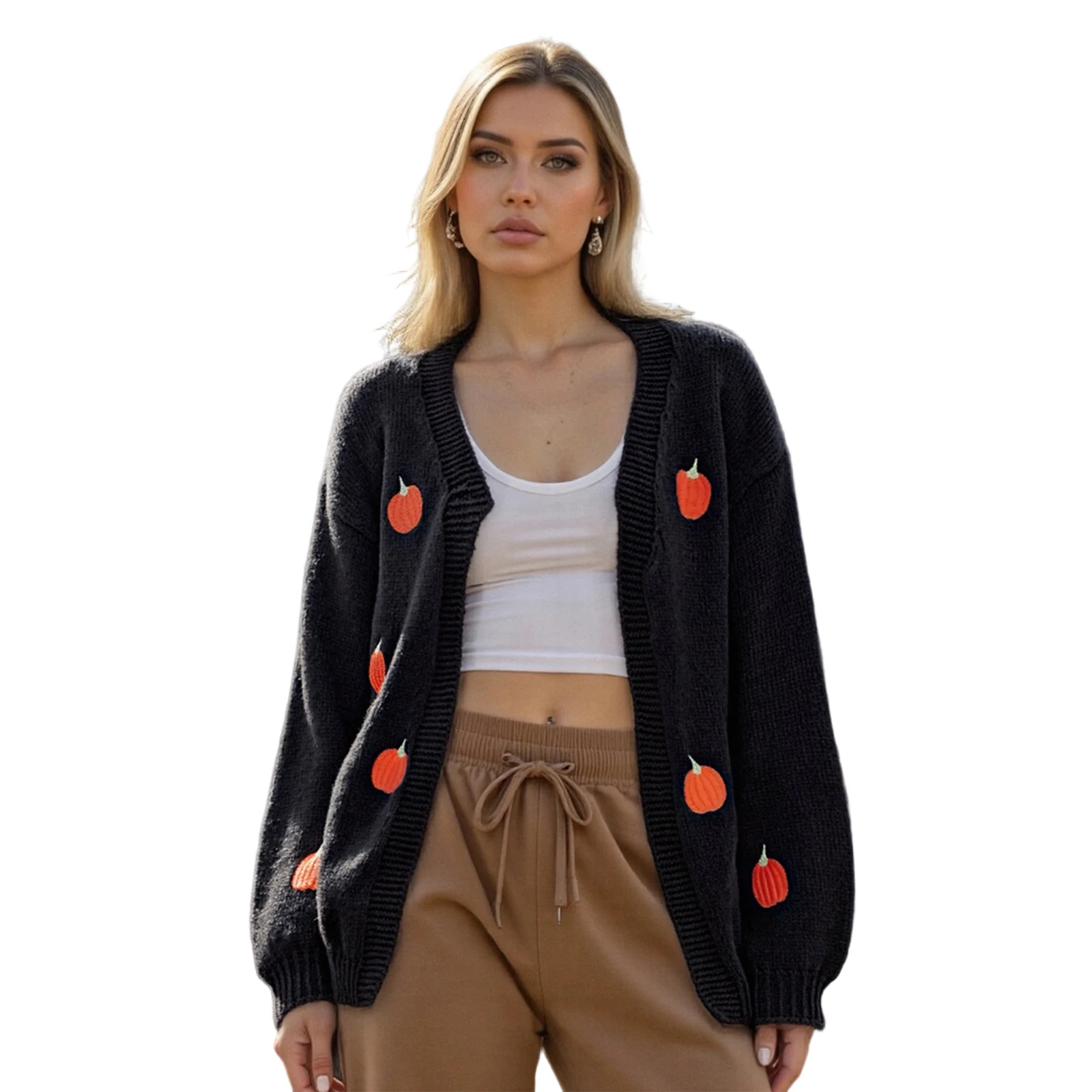 

Женское вязаное платье-свитер с v-образным вырезом, поясом на талии и ребристыми манжетами для зимнего рождественского наряда