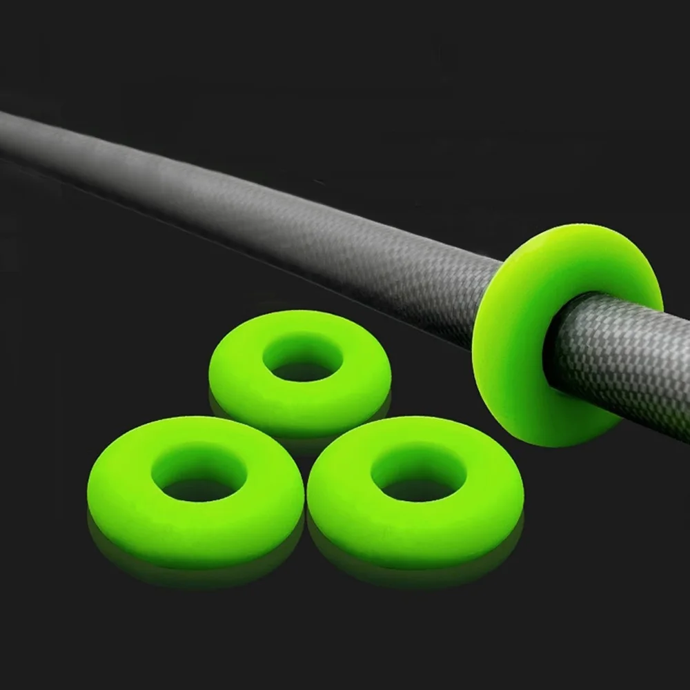 5 قطعة الصيد رود المضادة للانزلاق قضيب حلقة 3 حجم سيليكون O-شكل مقاوم للماء وقف ثابت حلقة كليب أدوات الصيد مقبض الملحقات