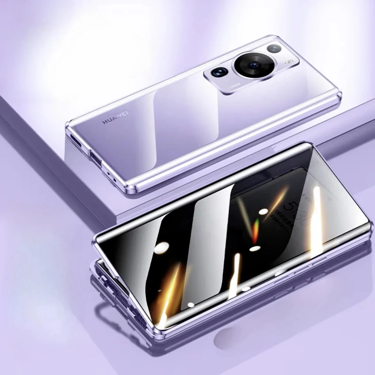 

Чехол с магнитным замком и защитой конфиденциальности для Huawei P40 Pro Plus, чехол с защитой от пип-шпиона для Huawei P60 P50 Pro, чехол для телефона