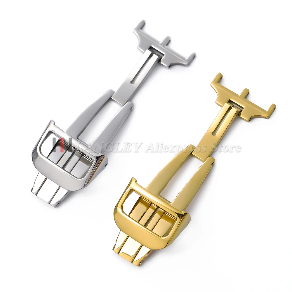 18 мм пряжка для часов из нержавеющей стали кожаный резиновый ремешок для часов раскладывающаяся застежка для JAEGER-LECOULTRE ремешок для часов аксессуары для часов