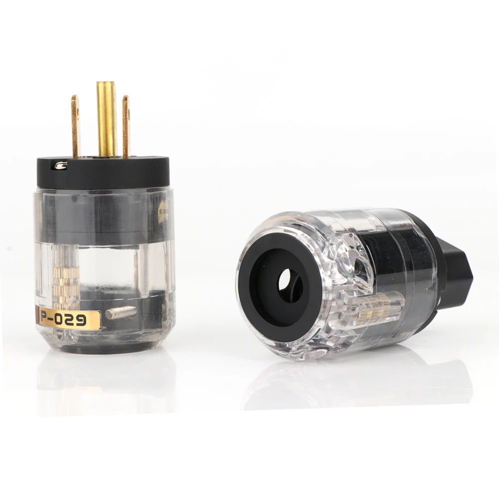 P029G Hifi X 2 قطعة النحاس الولايات المتحدة القياسية Hifi موصل الطاقة التوصيل جاك مقبس الصوت مقبس الطاقة الأمريكية
