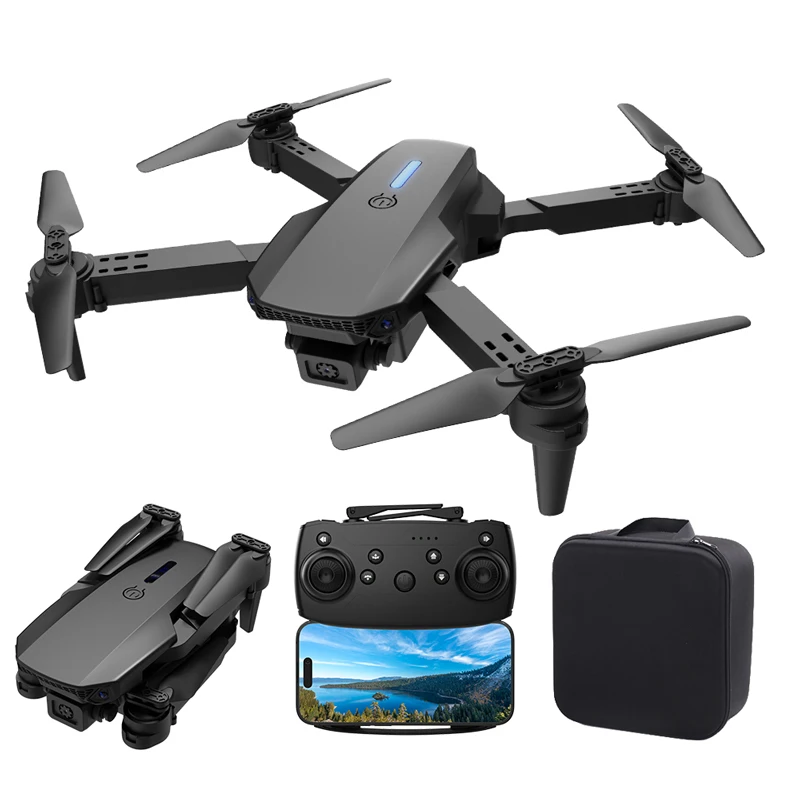 AXNEN E88 Pro RC WiFi FPV Drone 4K Professioneel Met 1080P Groothoek Dual HD Camera Opvouwbare Quadcopter Hoogte Hold Speelgoed Cadeau - afbeelding 2