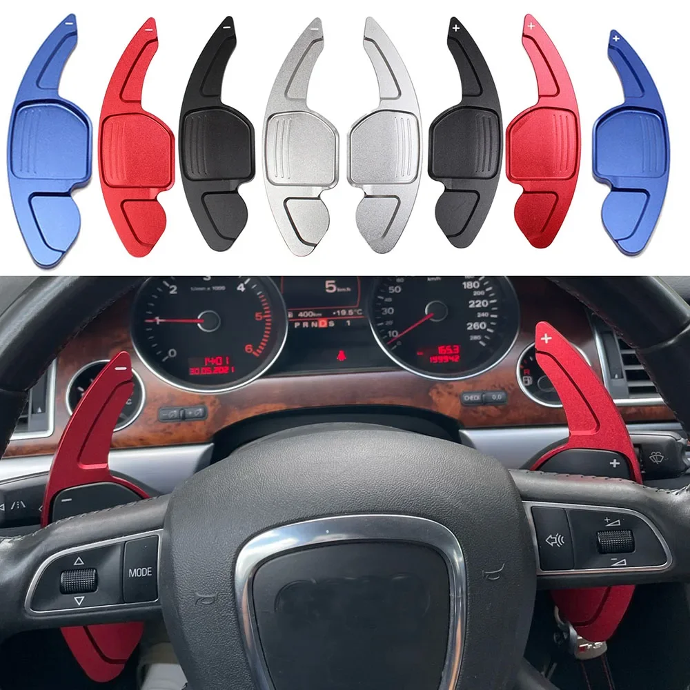 2 Pcs Car Steering Wheel Shift Paddle Shifter Extended DSG For Audi A3 A4 A5 A6 A7 A8 S5 Q5 Shift Paddle Blade Car Accessories