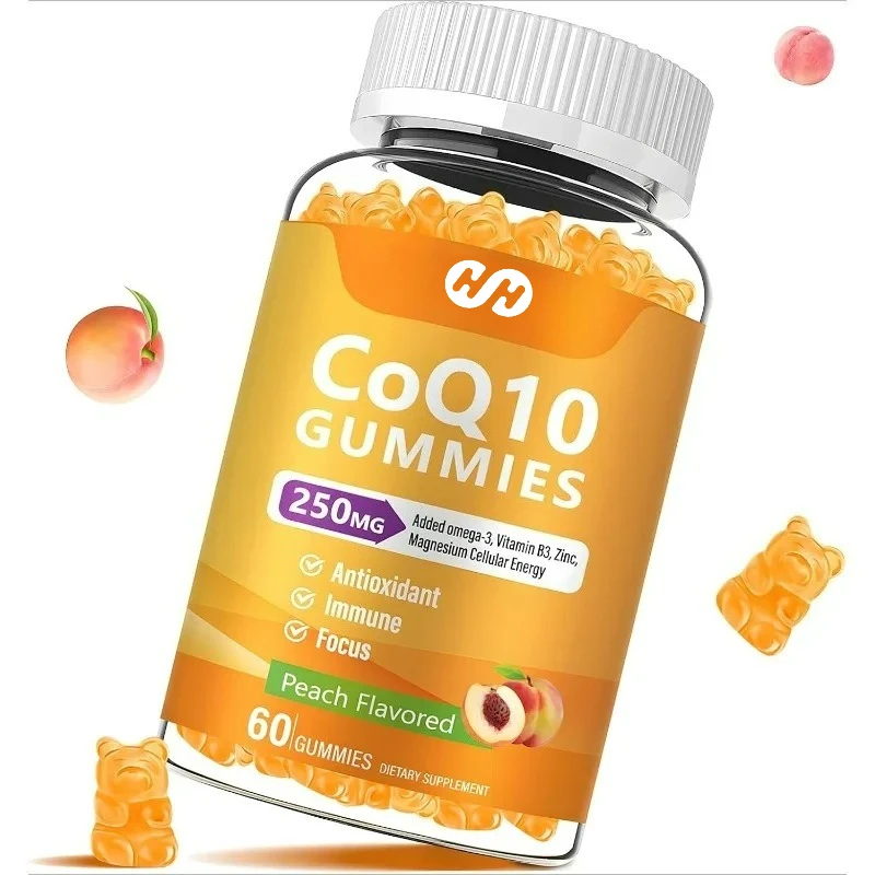 

Конфеты CoQ10 без сахара с добавлением Omega-3, витамина B3, цинка и магния для повышения сотовой энергией, 60 капсул