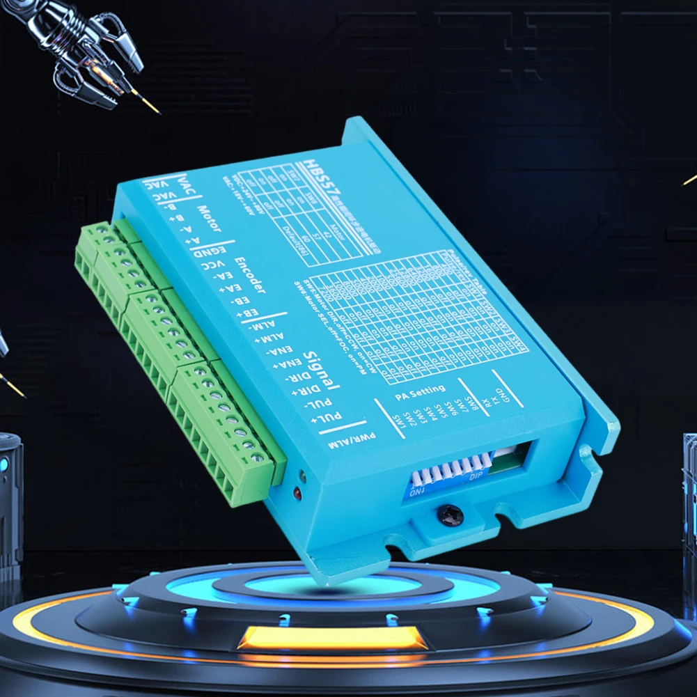 HBS57 Hybrid Servo Driver AC20-80V/DC24-70V Stepper Motor Driver Controller Encoder 1000 Lines 2-Phase for Nema23/Nema24 Motor