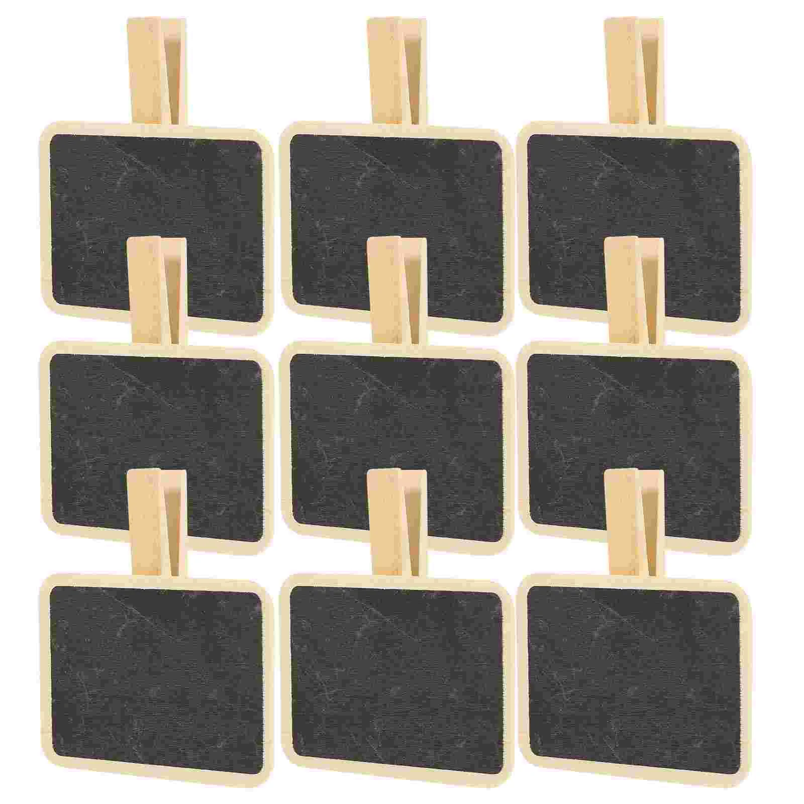 10 Pcs Clip Message Board Garden Flower Nursery Labels Blackboard Planter Pot Markers Wooden Chalkboard with Clips