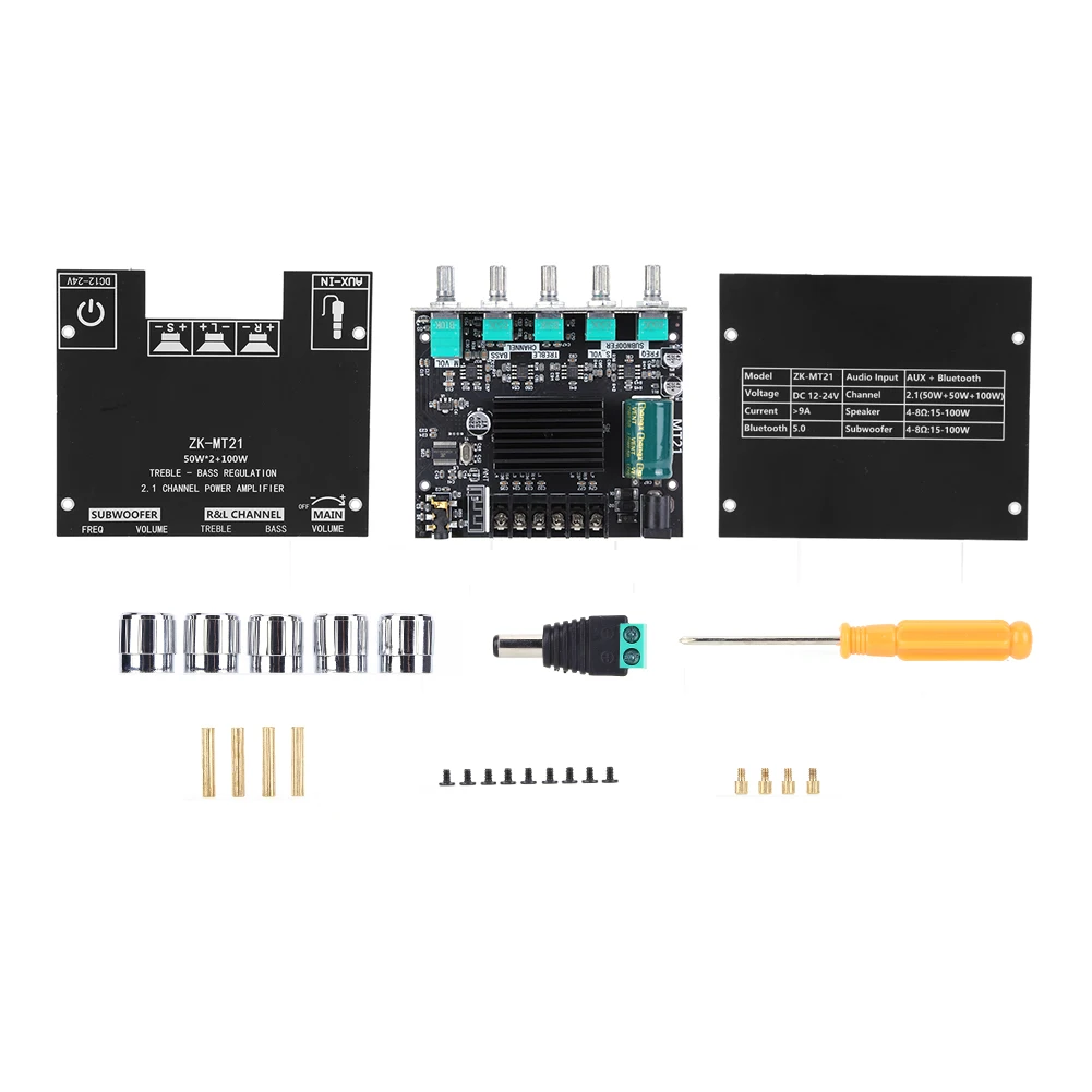 

ZK-MT21 Subwoofer Digital Power Amplifier Board 2.1 Channel Stereo Amp Module