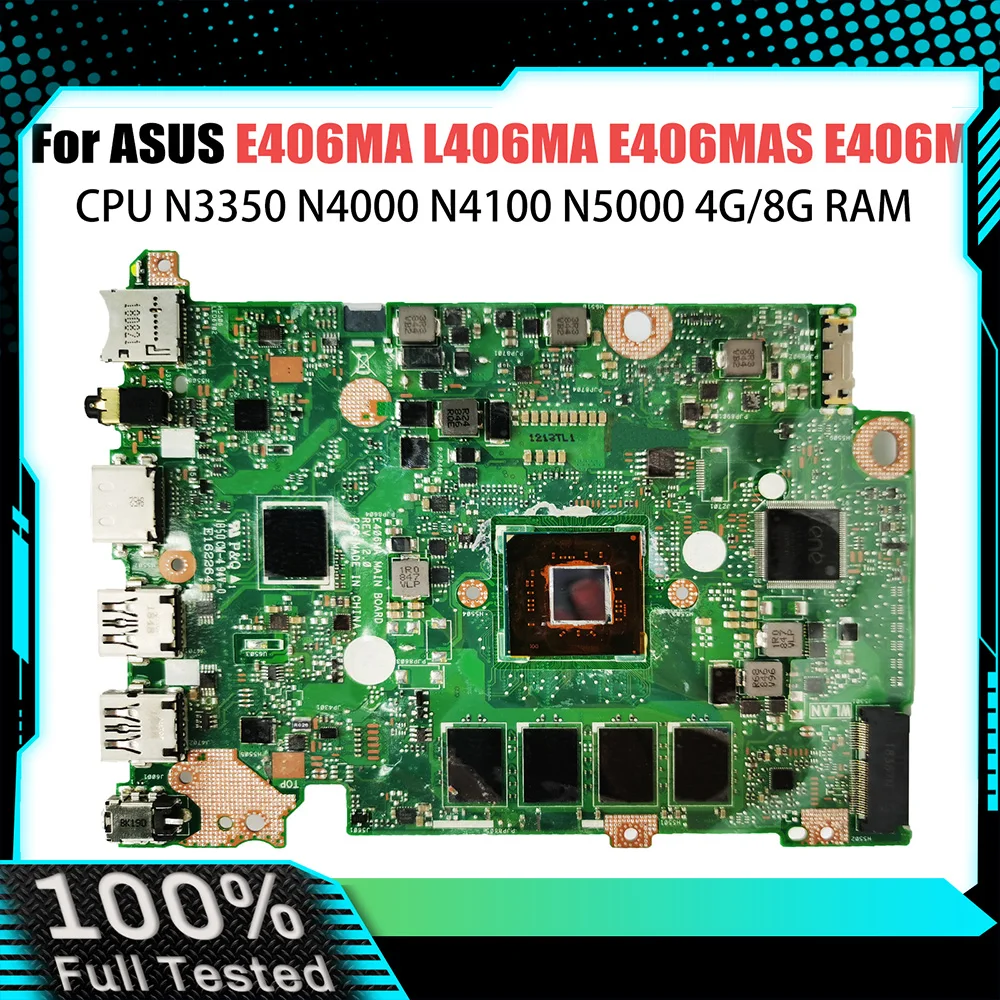 

E406MA MAINboard For VivoBook 14_ASUS Laptop E406MAS Laptop Motherboard With N5000 N4000 CPU 2GB/4GB-RAM 32GB/64GB/128GB SSD