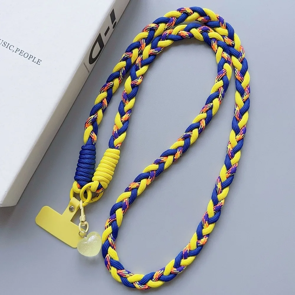 

Нейлоновый плетеный ремешок для телефона, анти-потерянный съемный плечевой ремень, красочный подвесной ремень через плечо, подвесная веревка, аксессуары для телефона