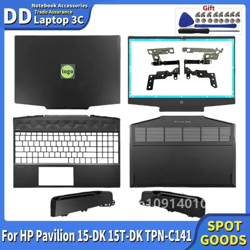 NEW Laptop Case For HP Pavilion 15-DK 15T-DK TPN-C141 LCD Back Cover Front Bezel Hinges Palmrest Bottom Case Top Lid L56914-001