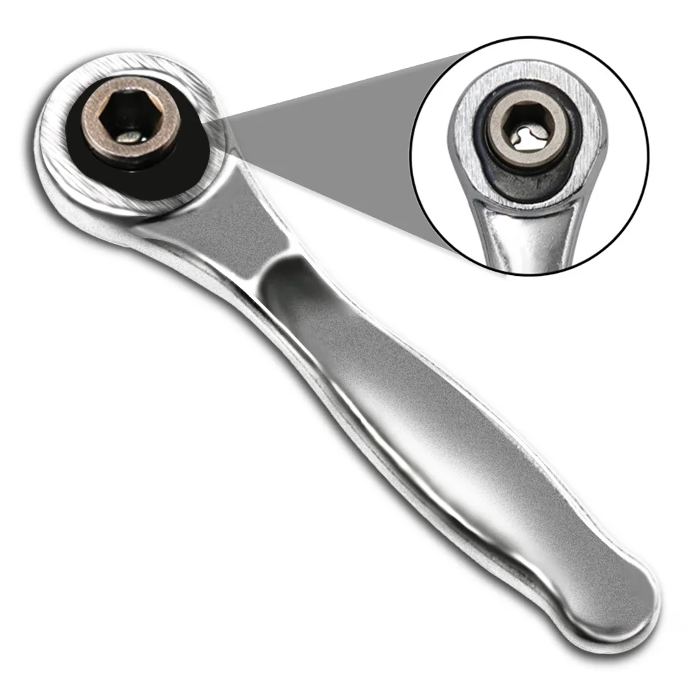 72 Gear Mini Ratchet Wrench CR-V Material, Suitable for Hexagonal Bits, Suitable for Narrow Working Environments, Hand Tools