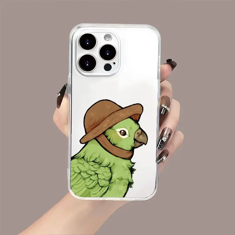 

Parrot pattern design phone case for iPhone 17 16 15 14 13 12 11 Pro/ Max/Plus shock-proof rear cover anti-fingerprint