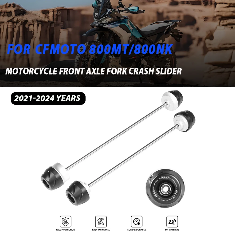 Motorcycle Accessories For CFMOTO 800NK 800MT 2021-2024 Front Rear Axle Fork Crash Slider Wheel Anti-Collision Protector