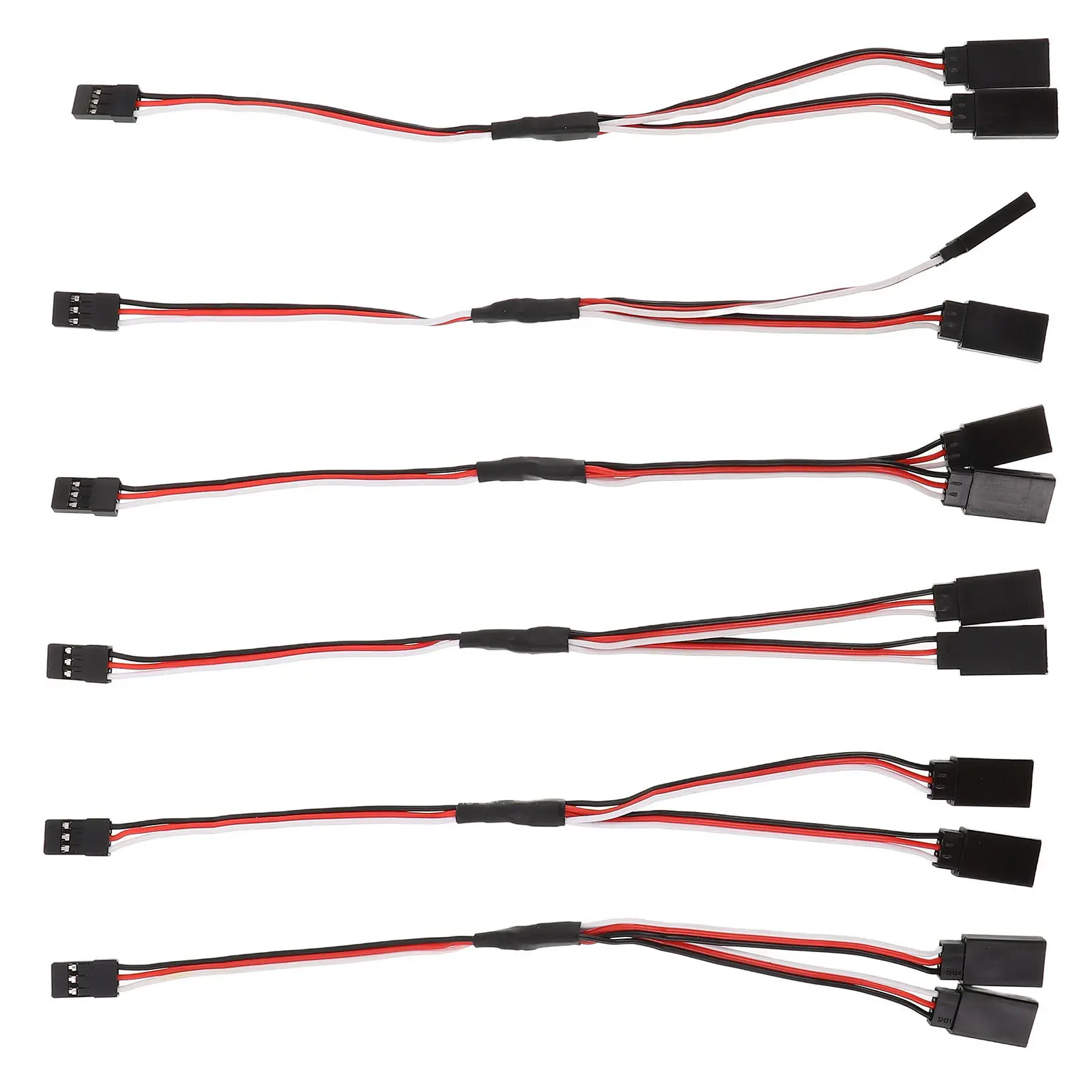 

6Pcs Y Splitter Cable Dual Extension Line Rapid Response High Sensitivity Rc Airplane Receiver Wire Extender