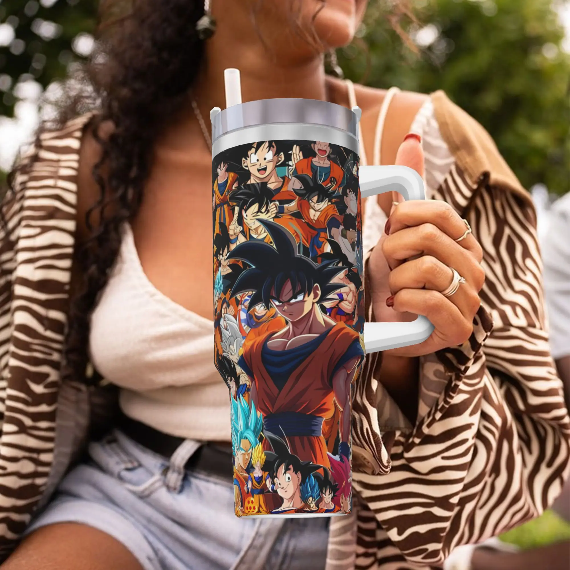 D-Dragons Ball Anime Tumbler  Hot Drinks Water Bottle Leakproof Stainless Steel Thermal Cups Graphic Travel Mugs Cup view 5