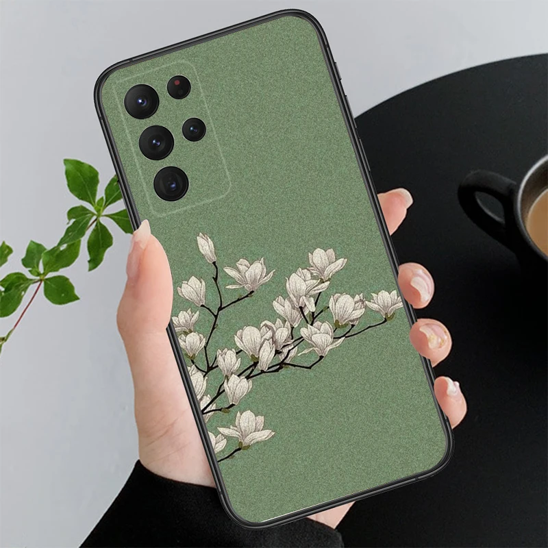 

Magnolia Flower Phone Case For Samsung Galaxy A55 A16 A56 A36 A23 A35 A15 A53 A54 A33 A34 A25 A05S A52 A52S A14 A13 A71