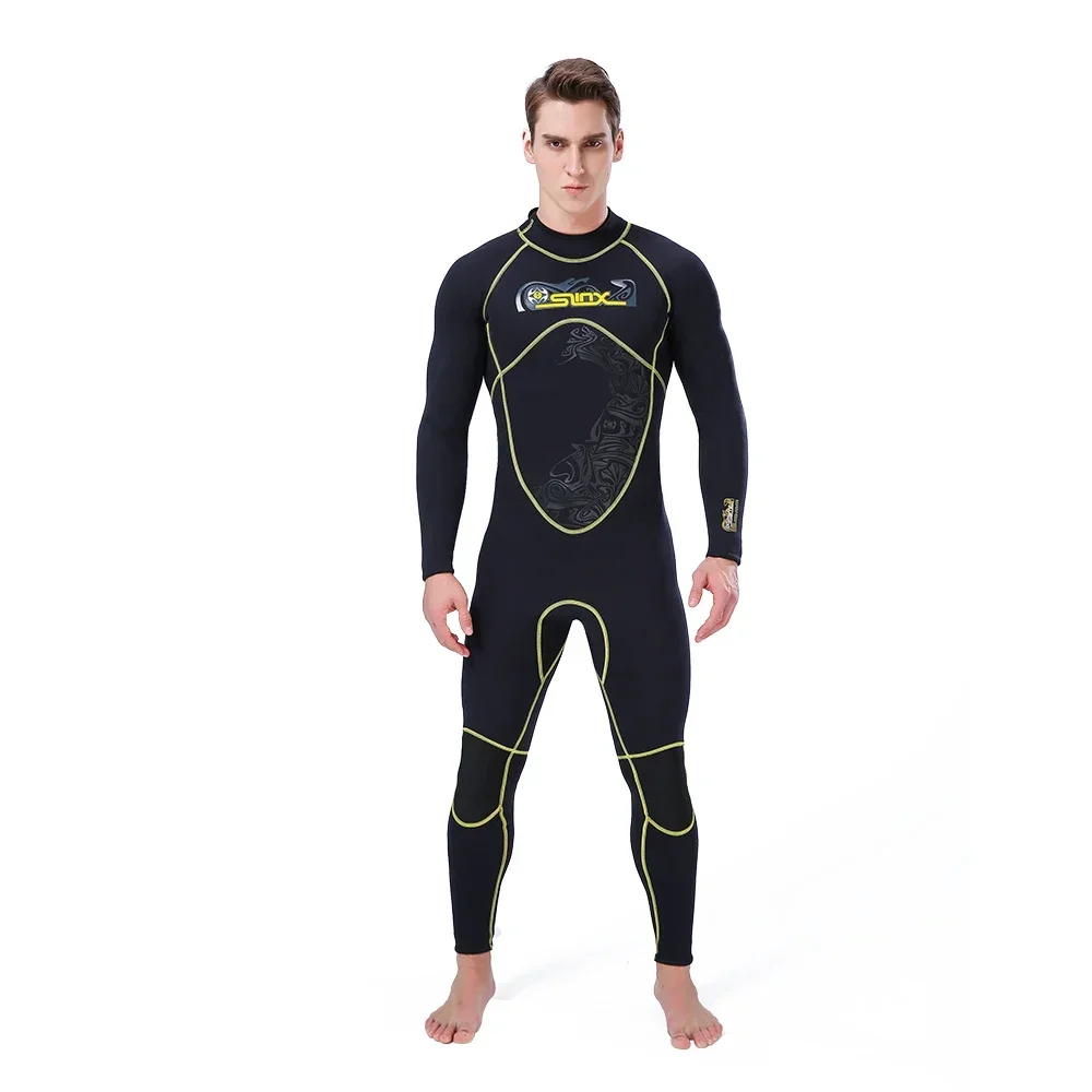 

Outdoor one-piece wetsuit 3MM warm super elastic wear neoprene fabric for swimming sailing surfing water sports