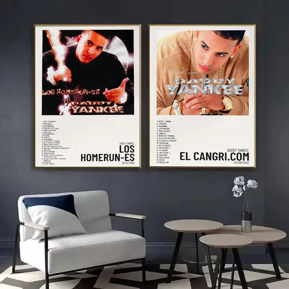 Pop Rapper D-Daddy Y-Yankee Poster Waterproof Sticky Wall Art Print For Bedroom Living Room Hallway Bar Home Decor