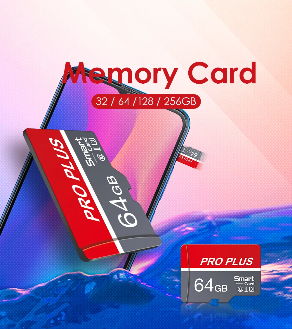Class 10 U3 Micro TF SD Card 128GB 64GB 32GB 16GB 8G 4GB Memory Card Flash Support Mobile Phones UAV Etc Card Reader