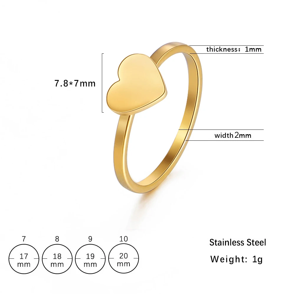 Anillos geométricos huecos de Tres corazones para mujer, anillo de acero inoxidable Simple, joyería de moda para mujer, regalos de aniversario