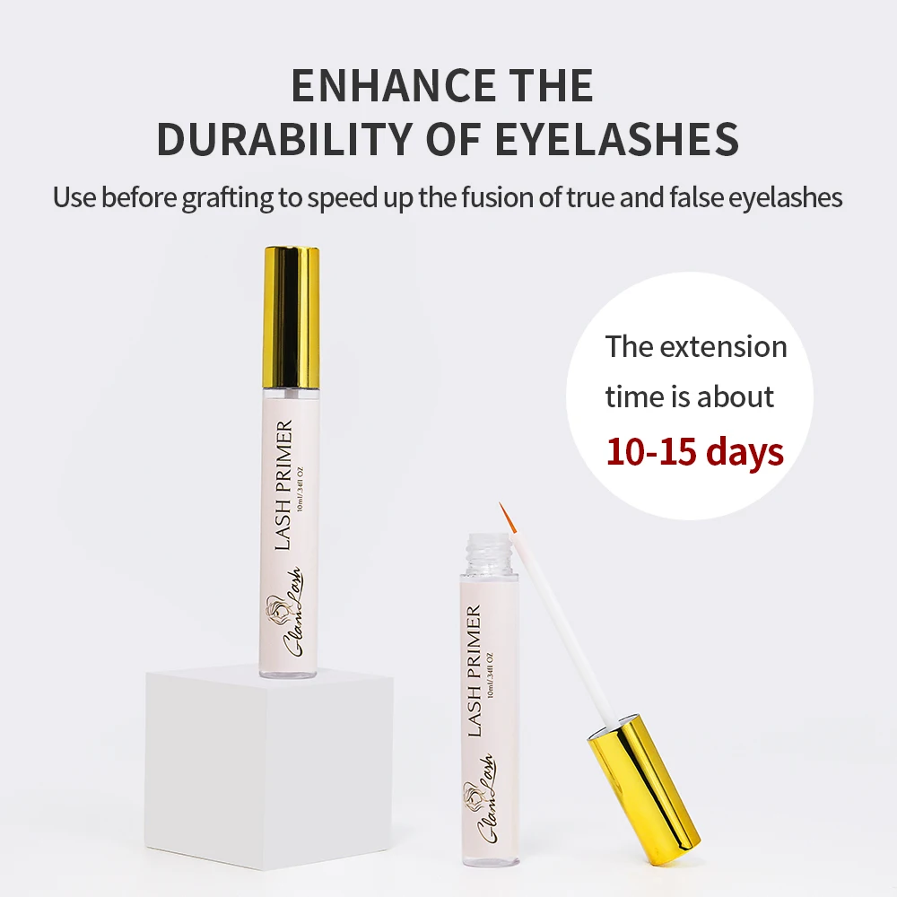 GLAMLASH 10ml Wimpern Verlängerung Kleber Primer Premium Gel Remover Professinal Klar Wimpern Super Bonder Klebstoff Härter