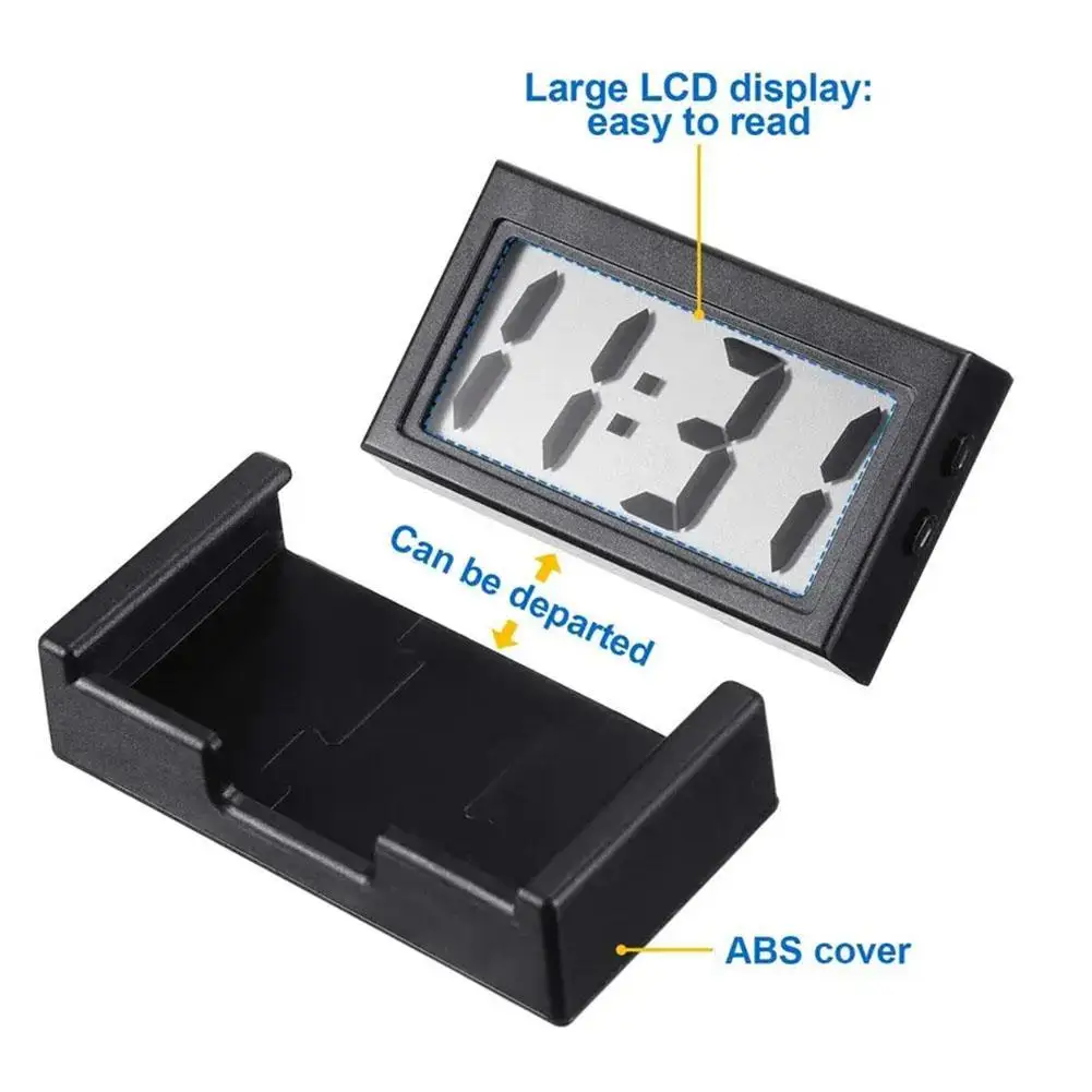 Mini Digital Clock Large Screen Car Clock For Truck Dashboard Self-adhesive Mini Clock Car Dashboard Electronic Clock 2026 New