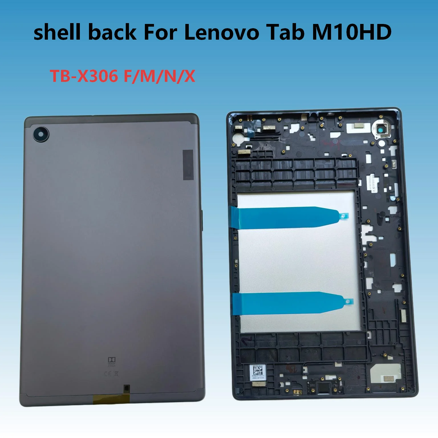 

A+ shell back For Lenovo Tab M10HD TB-X306 F/M/N/X Battery Cover Back Case Accessory Replacement