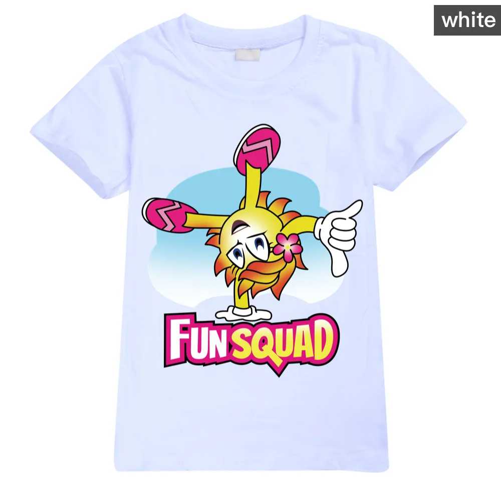 New Summer Fun Squad Gaming T Shirt Children Kawaii Cartoon 3D T-shirt For Boys Girls Kids Clothing Unisex Short Sleeves Tops