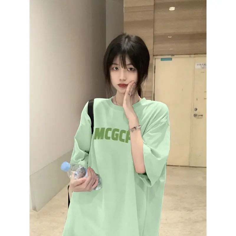 Kurzarm-T-Shirts für Damen, minimalistisch, bequem, Baumwolle, lockere Passform, leicht, atmungsaktiv, entspannt, täglich, schlicht, schick, Basic-Tops