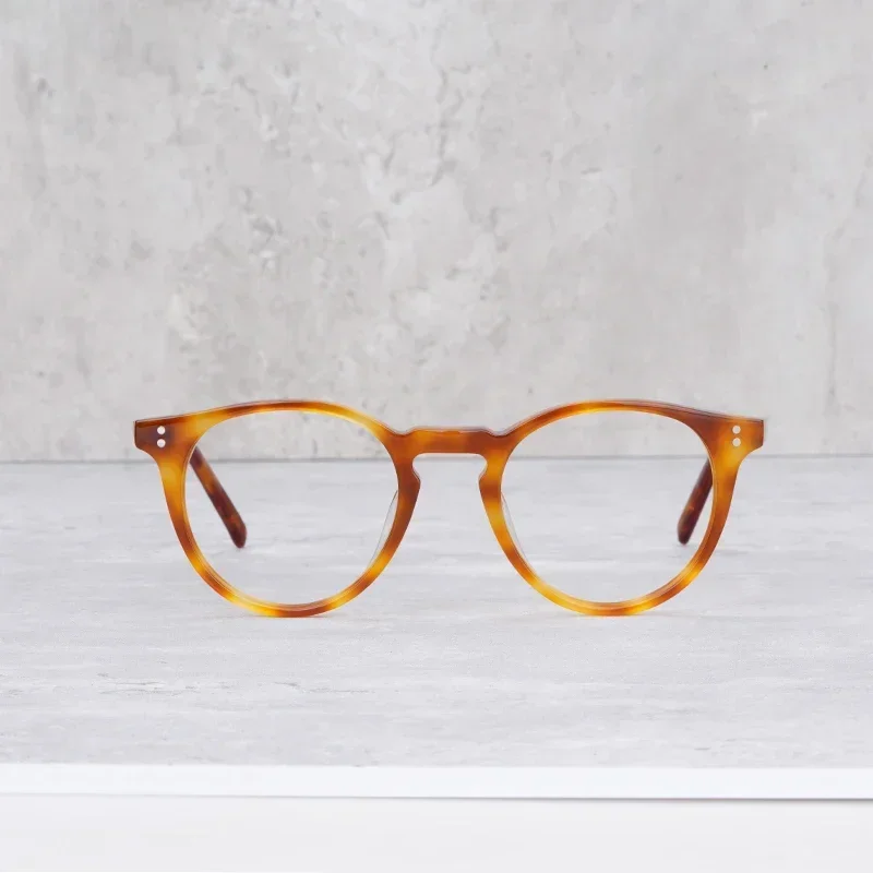 Acetate Eyeglass Frames Round Glasses Frames Myopia Prescription Blue Light Ray Lens OV5183 O Malley Glasses Blue Light Glasses