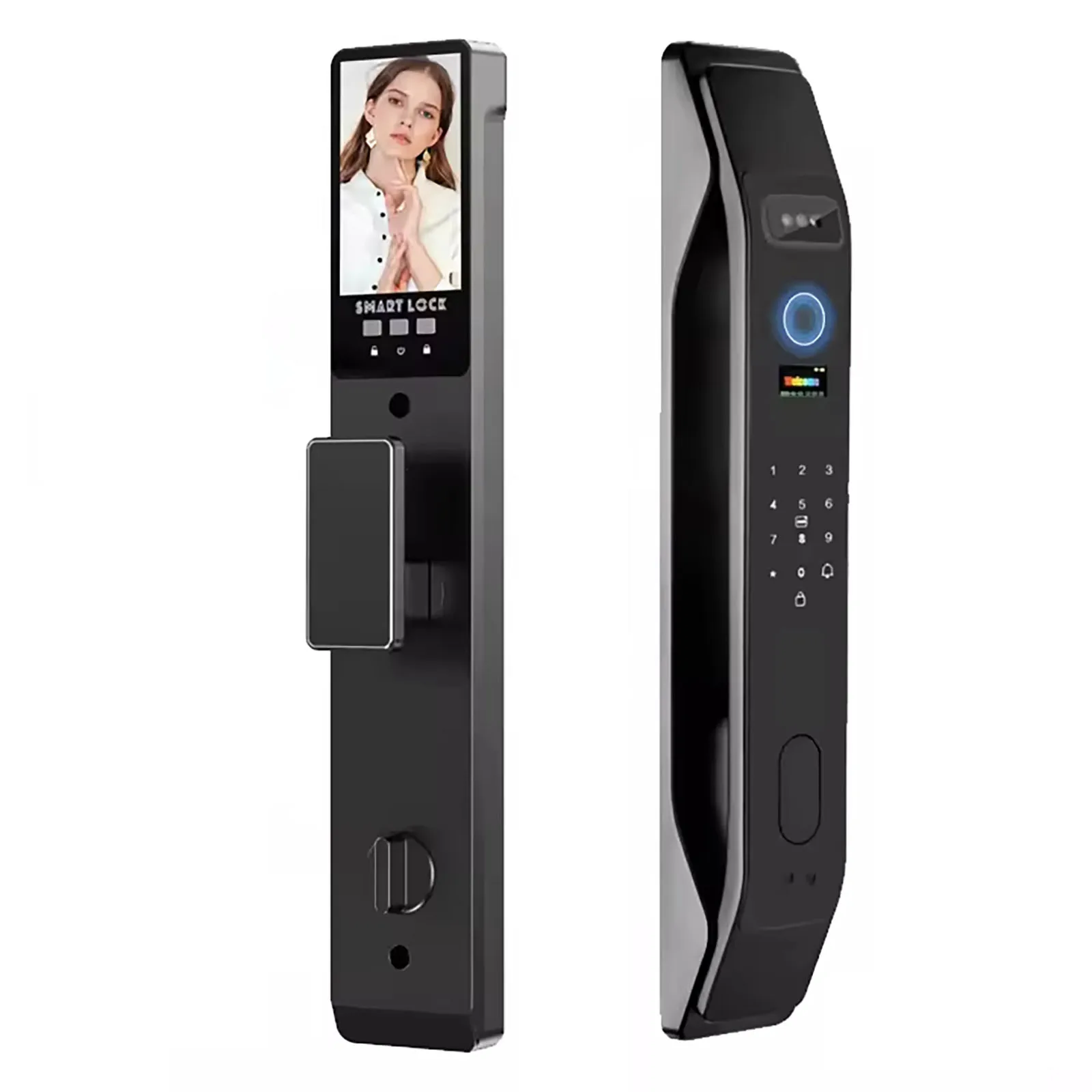 Smart Tuya Door Lock Fingerprint Password Remote Unlock Virtual Digital Password 3D Face Smart Lock Intelligent Linkage Lock