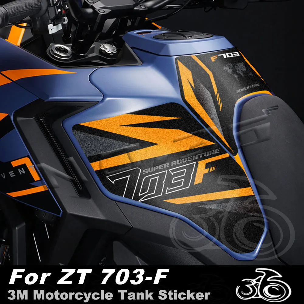 For Zontes 703 F ZT703-F ZT 703F 2025 Motorcycle Tank Pad Sticker Anti Slip Gas Knee Grip Protection Decals