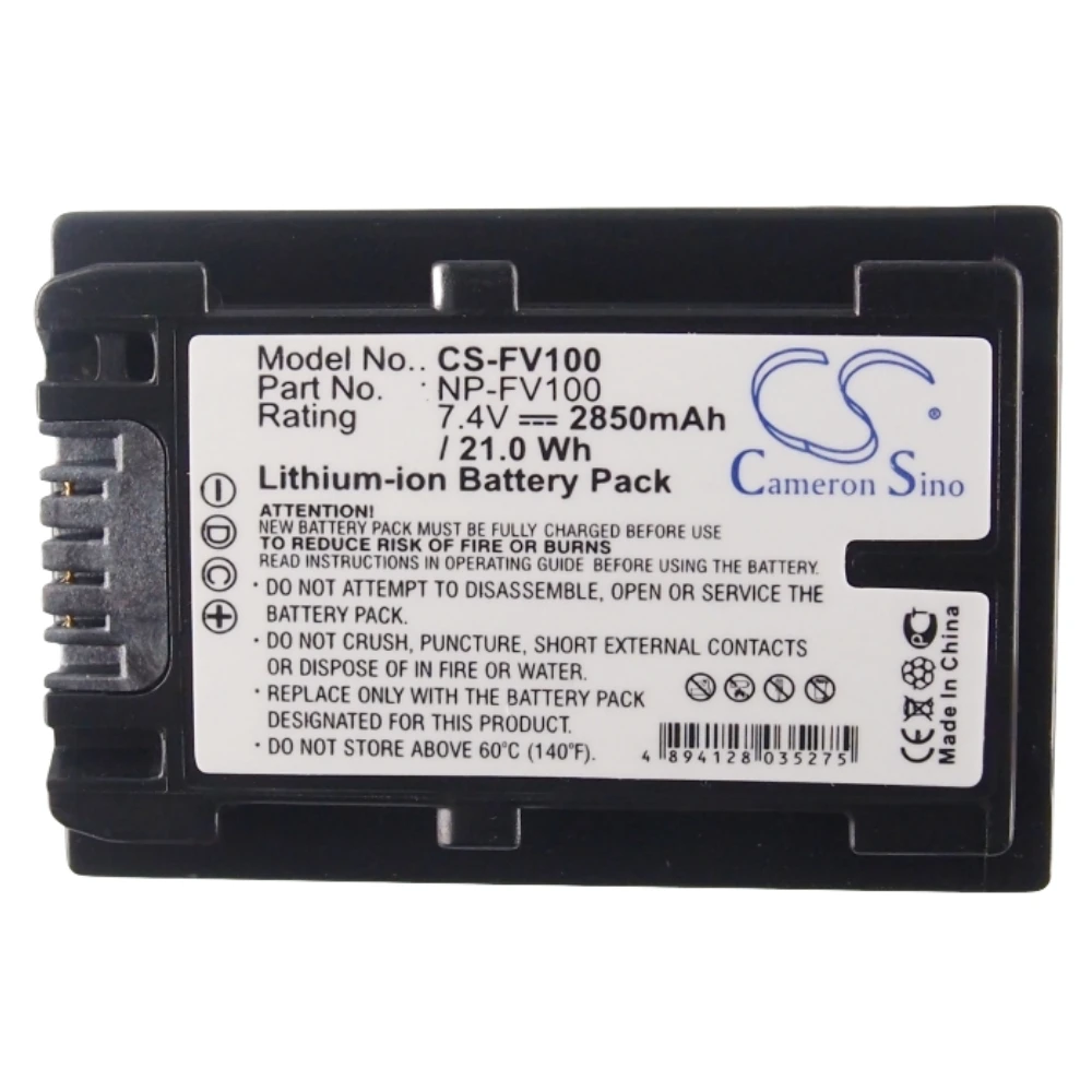 

Li-ion Camera Battery for Sony,7.4v,2850mAh,HDR-TG1,HDR-TG3E,DSLR-A230,DSLR-A330,DCR-SR300,DCR-SR62,NP-FV100