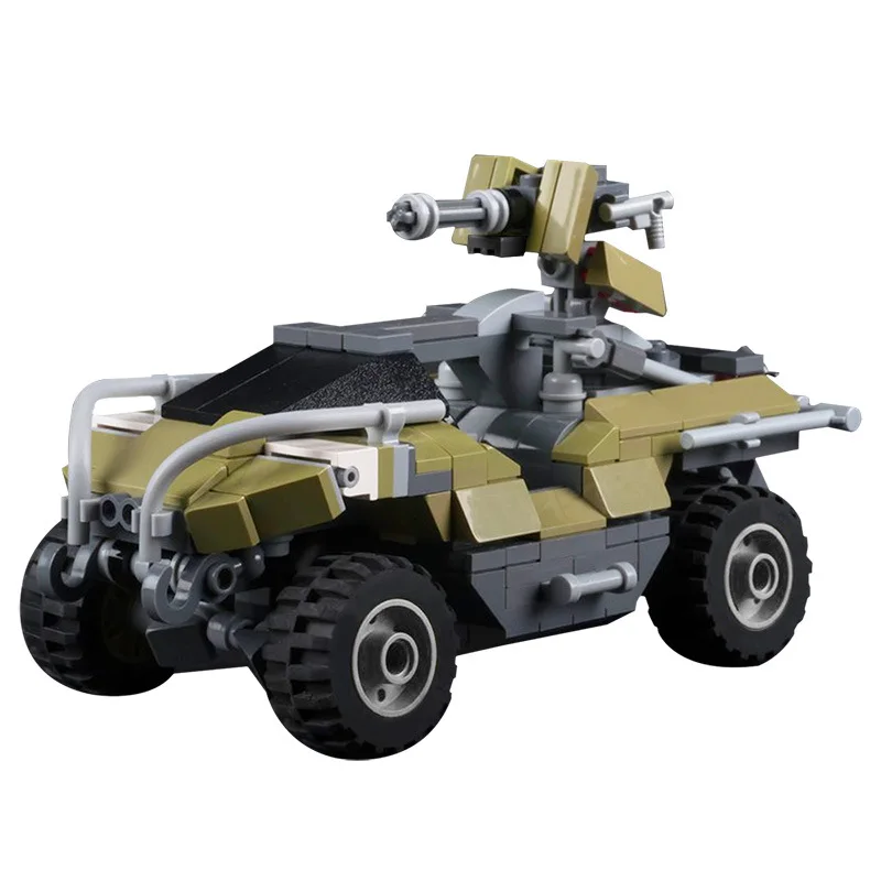 MOC-22291 Classic Game Battle Car Building Blocks Set M12 Warthogs Light Anti-Aircraft Vehicle Model DIY Kids Puzzle Toys Gift